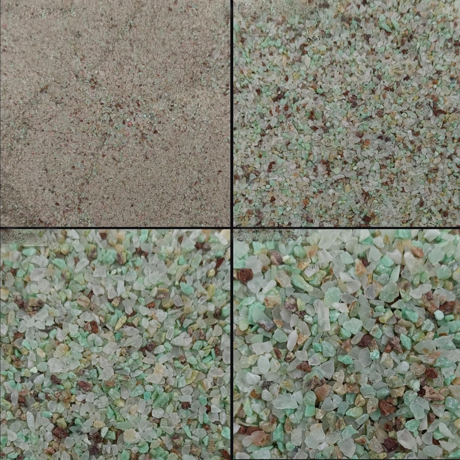 Natural Crushed Chrysoprase Coarse Loose Gemstone Crushed Stone Powder Gems for Inlay Material Woodworking, Custom Jewelry Making Gemstone Powder