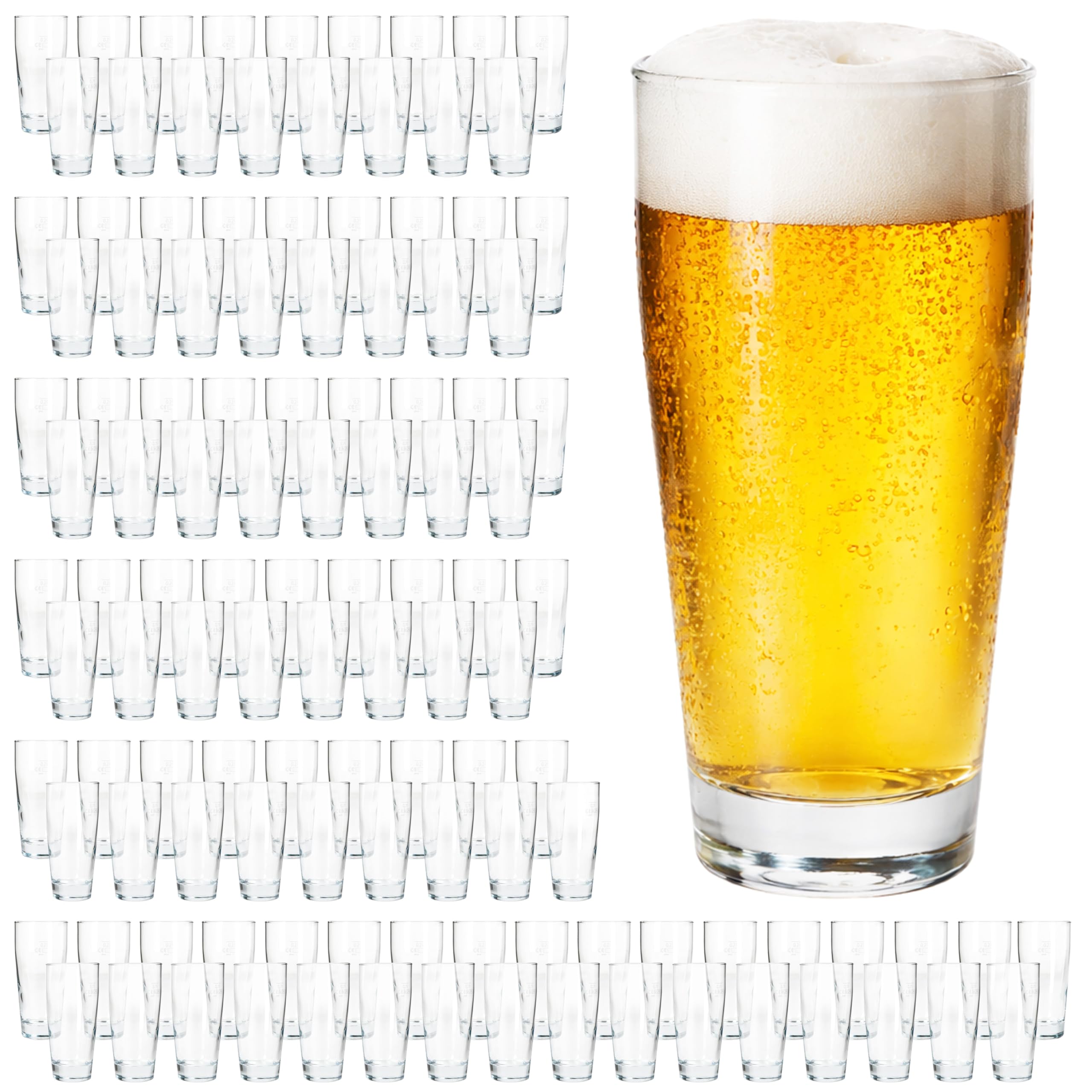 MamboCat 120er Set Willibecher 0,2 L geeicht I Biergläser aus klarem Glas mit Eichstrich I Trinkgläser für Bier, Wasser, Cocktails & Softgetränke ideal für Gastro, Bars & Restaurants