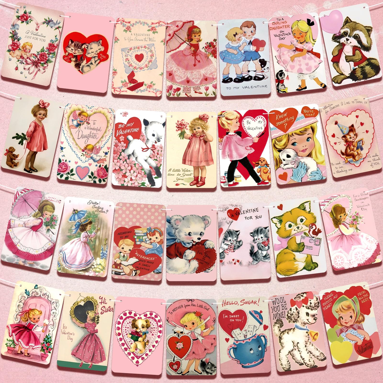 Guirlande Saint-Valentin vintage Sinmoe pour une décoration de cheminée romantique