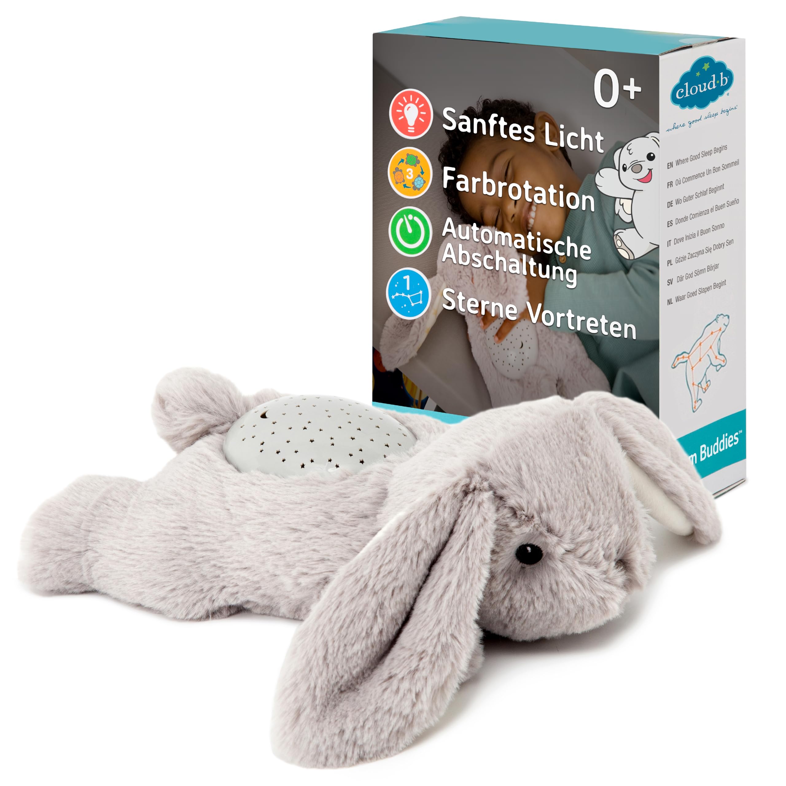 CLOUD B CB7472-BUG lumière de nuit pour bébé Autonome Gris