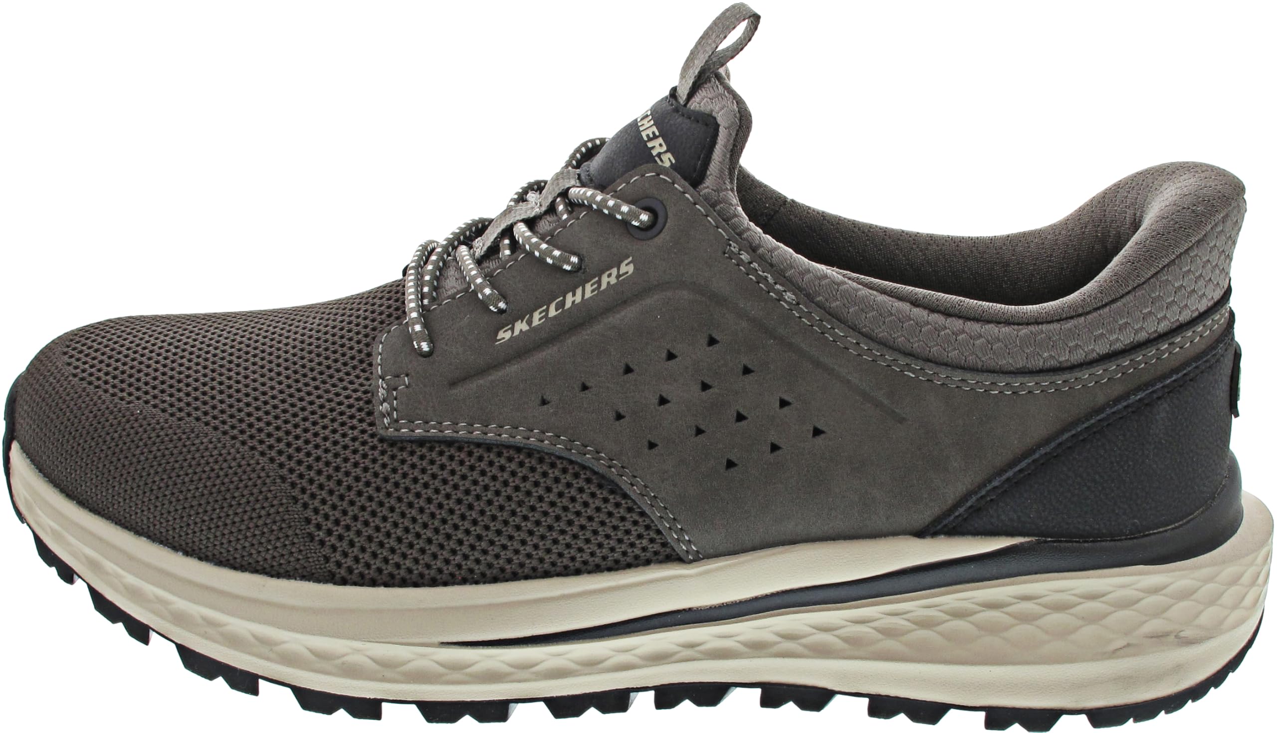 Skechers Men's Slade Ultra Colorado Trainers, Dark Taupe Knit Synthetic, 7.5 UK