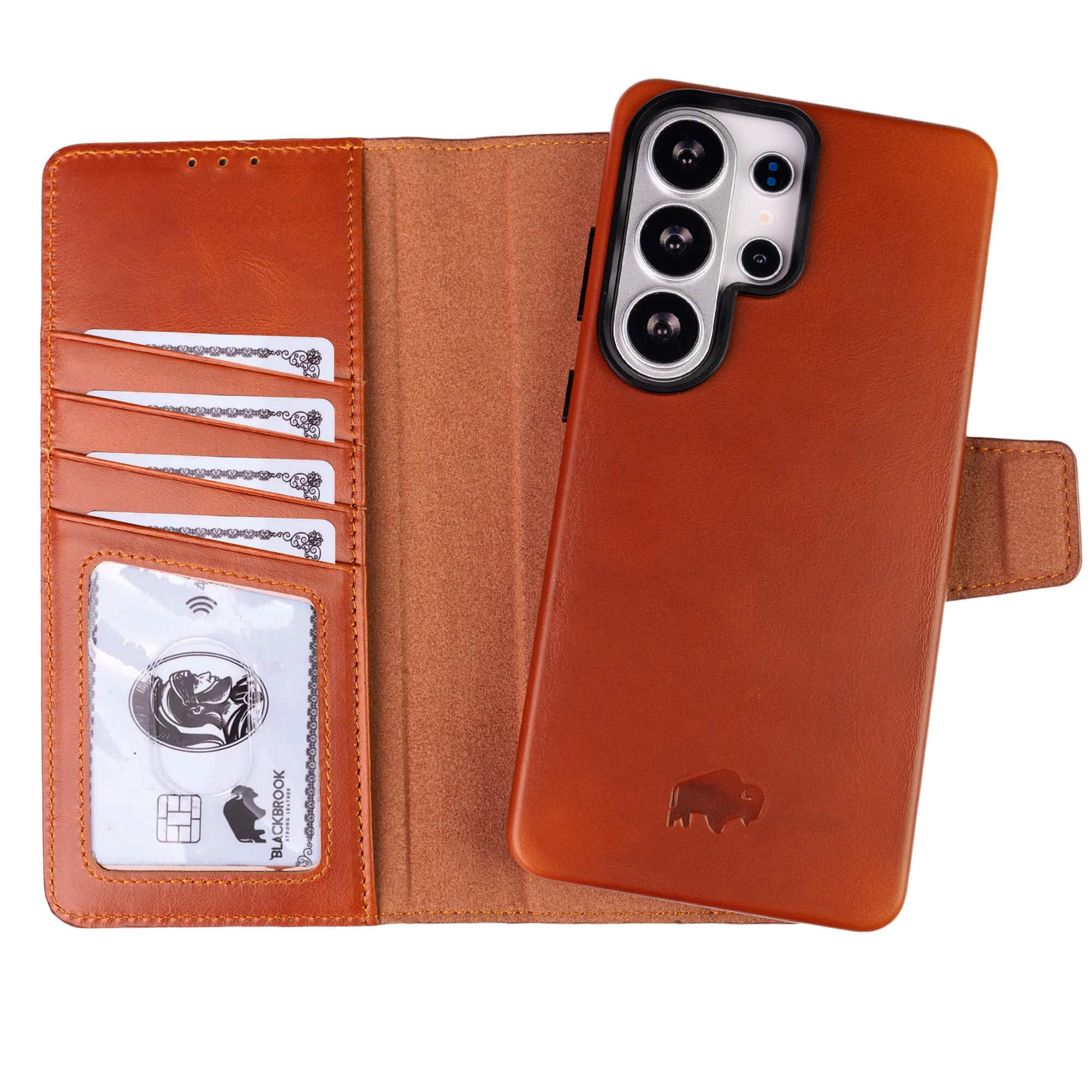 Photo 1 of BLACKBROOK for Samsung S26 Ultra Wallet Case, Full Grain Leather, Carter Detachable 2-in-1 Set, Designed for MagSafe and Wireless Charging, RFID 4 Card Slots, Premium Gift Box