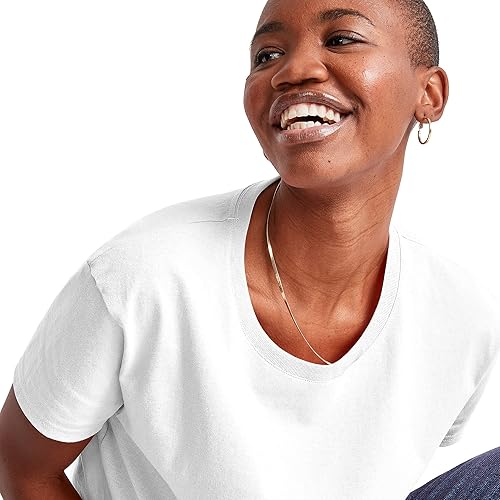 Miniatura 6 de Hanes Paquete de camisetas de gran tamaño para mujer, camiseta de algodón para mujer, ajuste relajado, paquete de 3