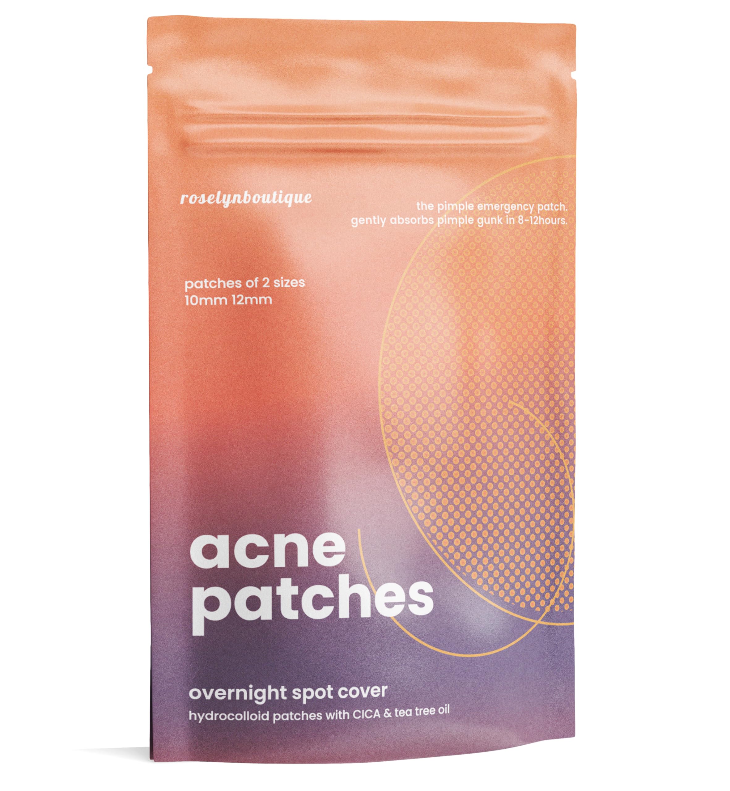 ROSELYNBOUTIQUE Pimples Patches for Face - 48 Hydrocolloid Acne Clearing Patches for Face Spot Cover Absorbing Clearing Fast