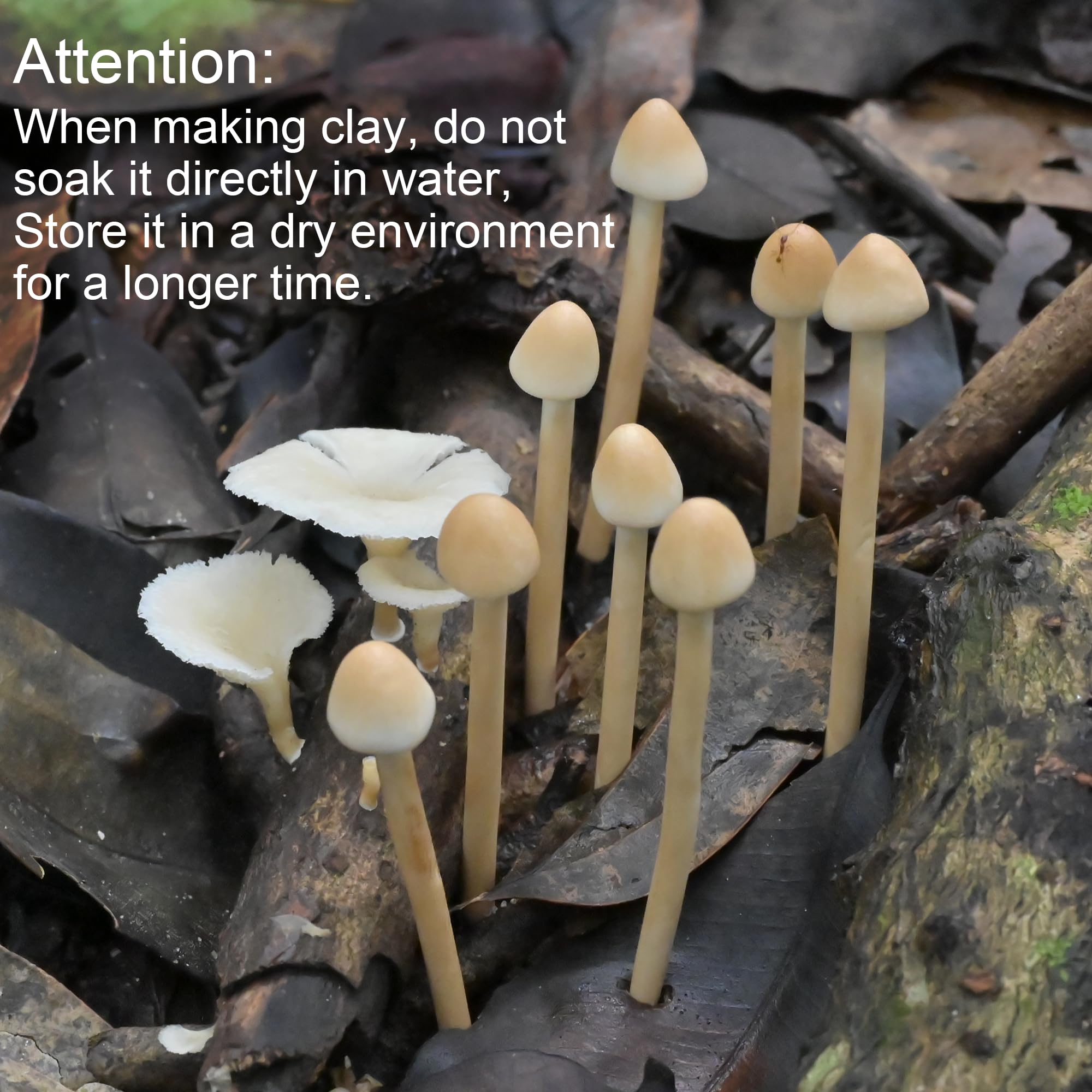 Lot de 8 champignons en argile, mini champignons artificiels, petits champignons faits à la main, accessoires de paysage miniature, fournitures de jardin féérique miniature, décorations de Noël