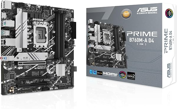 ASUS Prime B760M-A D4-CSM Intel B760 mATX Motherboard with PCIe 4.0