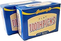 Vista 1 de Generic Cartwright - Palillos de dientes planos resistentes con extremos biselados, 750 unidades, paquete de 2, abedul blanco, natural