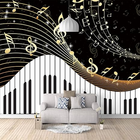 Amazon Wwqayz 壁紙 音楽 ピアノ 白黒 壁紙シート 剥がせる壁紙 貼って剥がせる 壁紙 クロス 壁紙 Wallpaper 3d壁紙 おしゃれ 壁紙 リビングルーム Diy リフォーム 模様変え 賃貸ok 366x254 Cm Diy 工具 ガーデン