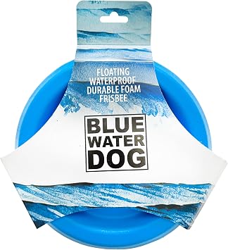 Frisbee, Floating, Waterproof, Lightweight, Durable Foam, Aerodynamic Disc for Medium and Large Breed Dogs - Frisbee for Fetch, Catch, Dock Diving, Play, 8.5 Ocean Blue