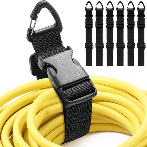 Wowangce 6 Pack Extension Cord Holder Straps, Adjustable Heavy Duty Nylon Cord Organizer with Secure Clip Wowangce 6 Pack Extension Cord Holder Straps, Adjustable Heavy Duty Nylon Cord Organizer with Secure Clip