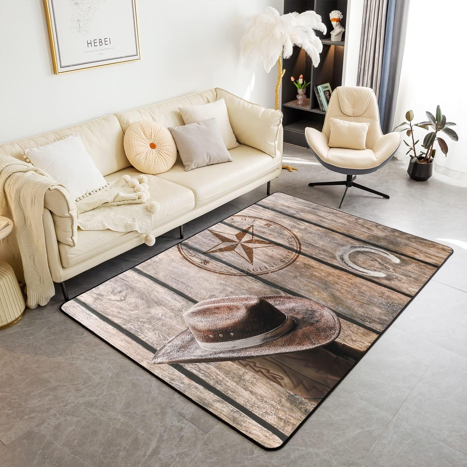 Tapis de salon table à thé canapé vintage imprimé 3D polyester doux maison