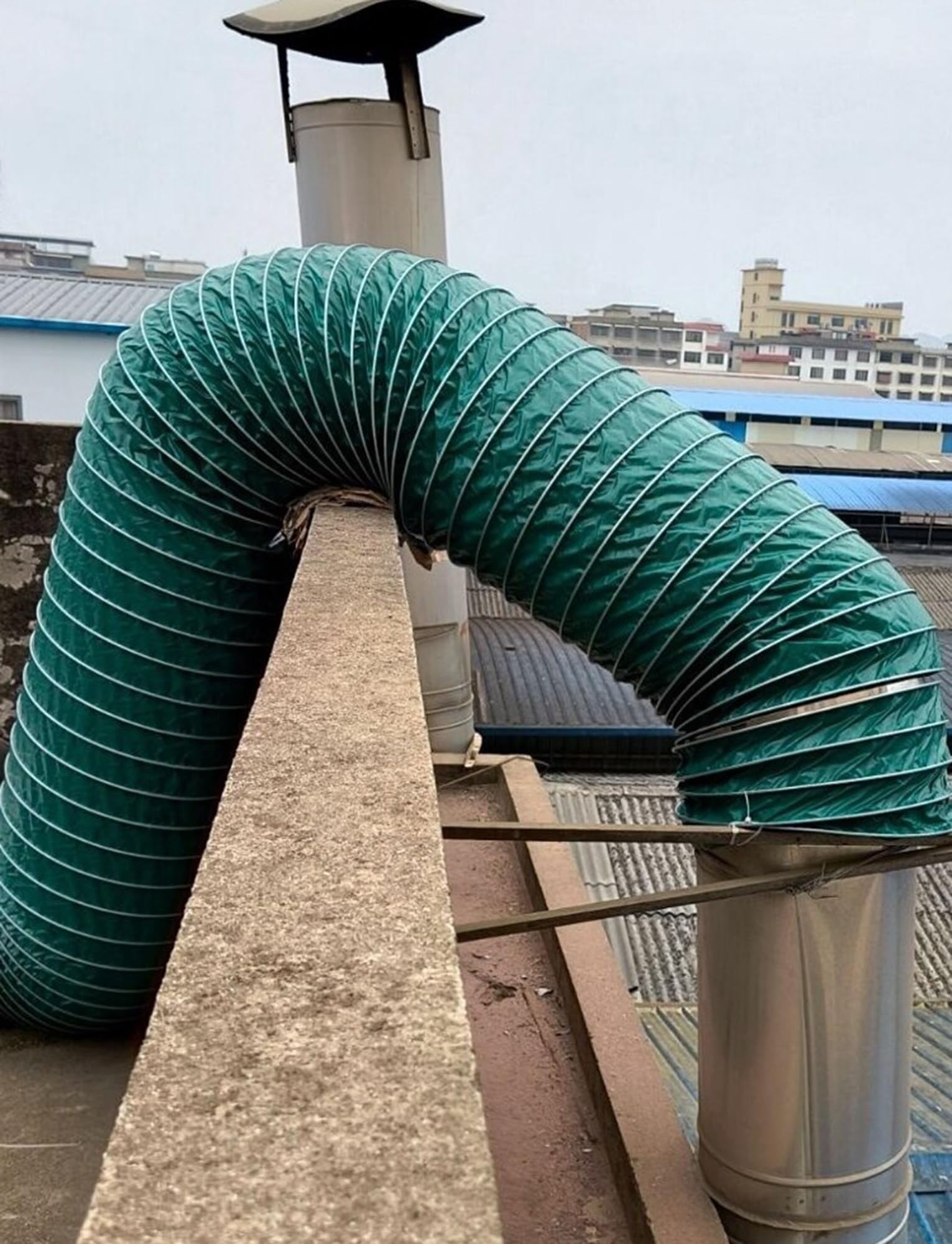 Condotto flessibile isolato resistente, ignifugo e resistente al calore, per spazi ristretti, HVAC, riscaldatore da garage, ventola di scarico