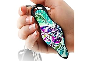 Original Self Defense Keychain Kit: Stainless Steel Outdoor Rotatable Folding Ring