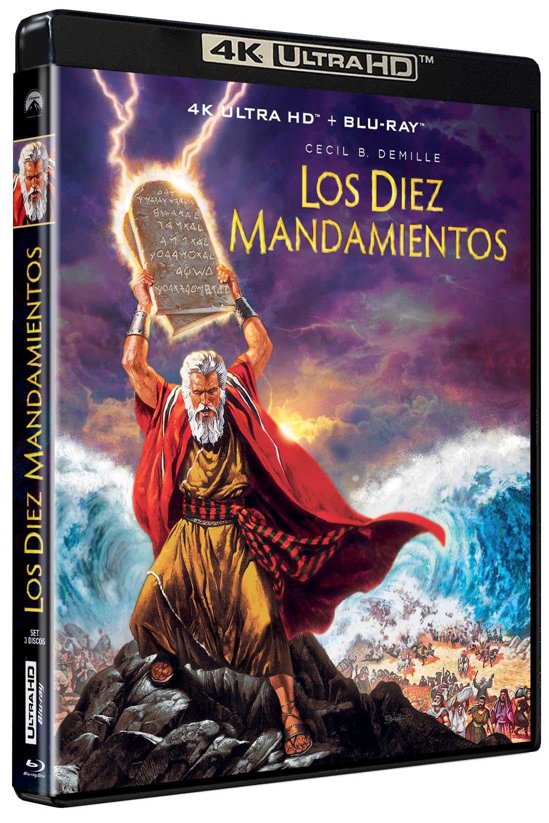 Evite la baja calidad de las plataformas con Los Diez Mandamientos 4K UHD y Blu-ray original