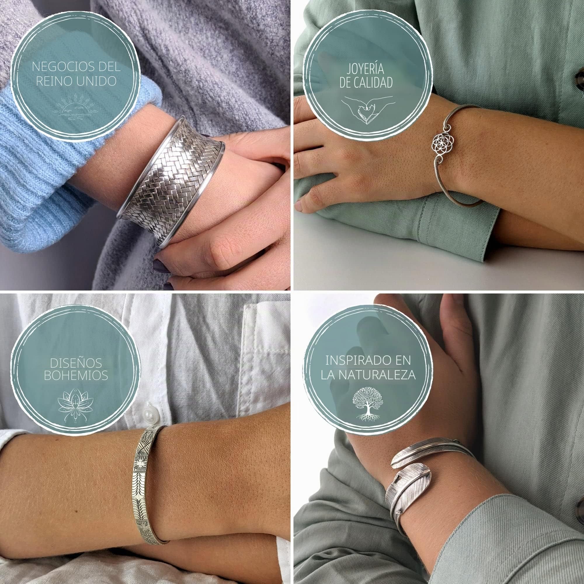 Silverly Brazalete Plata de Ley Bisagra 5,3mm | Pulsera Clásica Plata 925 Pulida | Pulseras Apilables Tubo Redondo Mujer | Regalos Cumpleaños Mamá Tía | Pulseras Chicas Adolescentes