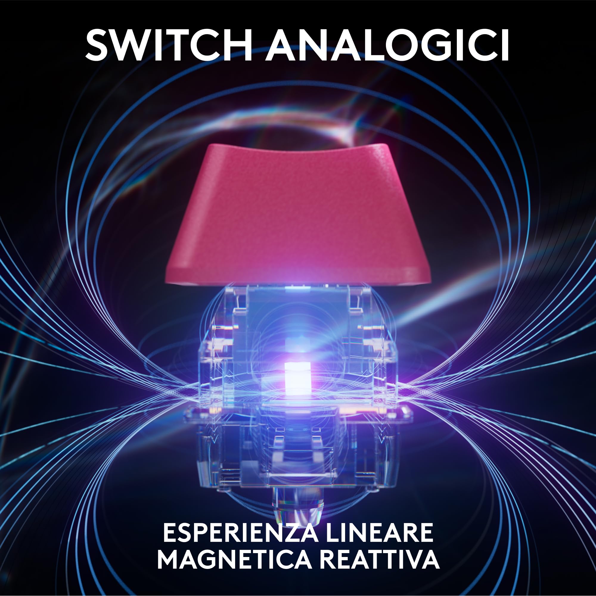 Logitech G PRO X TKL RAPID, tastiera gaming senza tastierino numerico con interruttori analogici magnetici, modalità di attivazione rapida, azionamento e RGB personalizzabile, US INT'L QWERTY-Magenta
