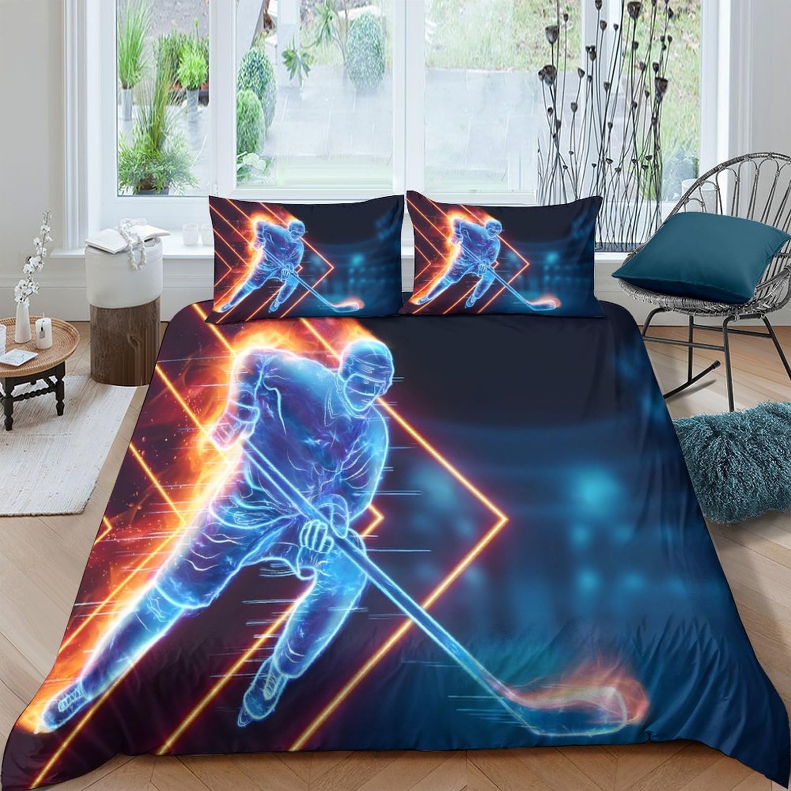 Taie de couette hockey lavable pour éliminer la transpiration des ados sportifs