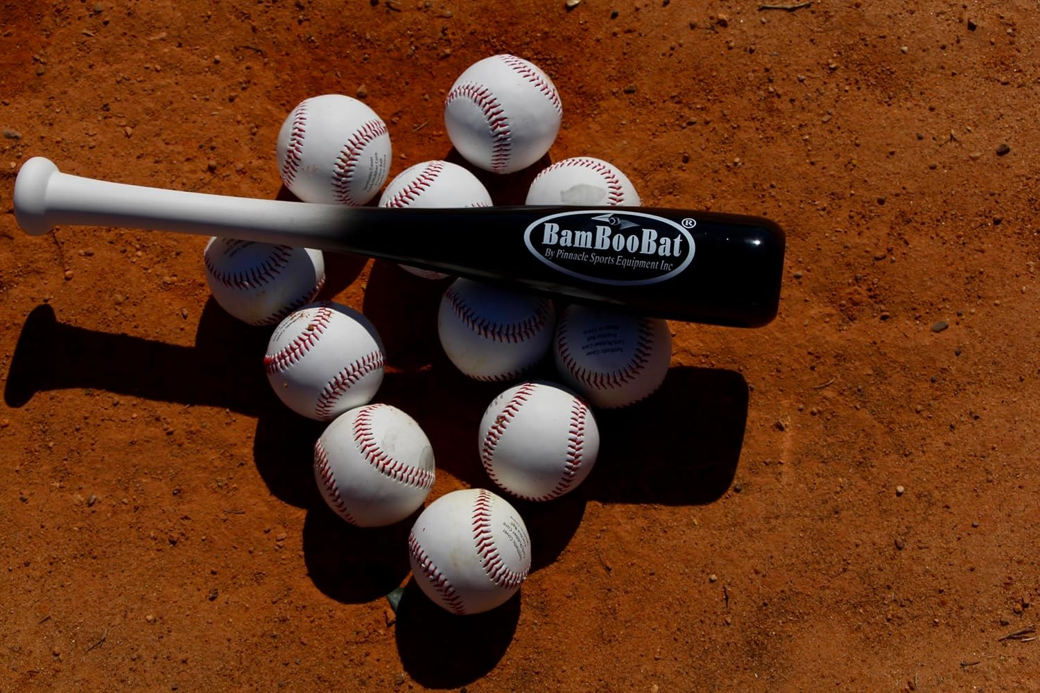 BamBooBat by PINNACLE SPORTS EQUIPMENT INC. Adult Baseball and Softball Wood One Hand Training Bat- 18 Inch or 21 Inch