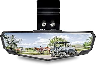 UTV Center Rear View Mirror, SAUTVS Premium Convex RearView Mirror for Polaris Ranger 570 900 1000 Crew/Can Am Defender 2015-2021 Accessories