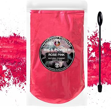 Rose Pink Mica Powder for Epoxy Resin 100g / 3.5oz. Sealed Bag - Techarooz 2 Tone Resin Dye Color Pigment Powder for Lip Gloss, Nails, Colorant for Bath Bombs & Soap Making