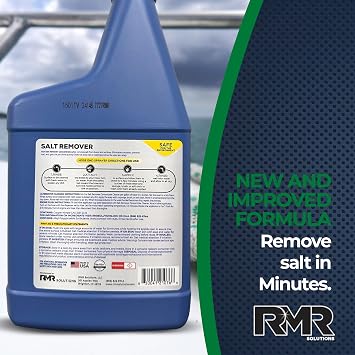 RMR Salt Remover Concentrate Cleaner, Salt & Rust Remover & Engine Flush for Boats, Trucks, Vehicles, 32 Ounce Bottle With Hose-End Adapter