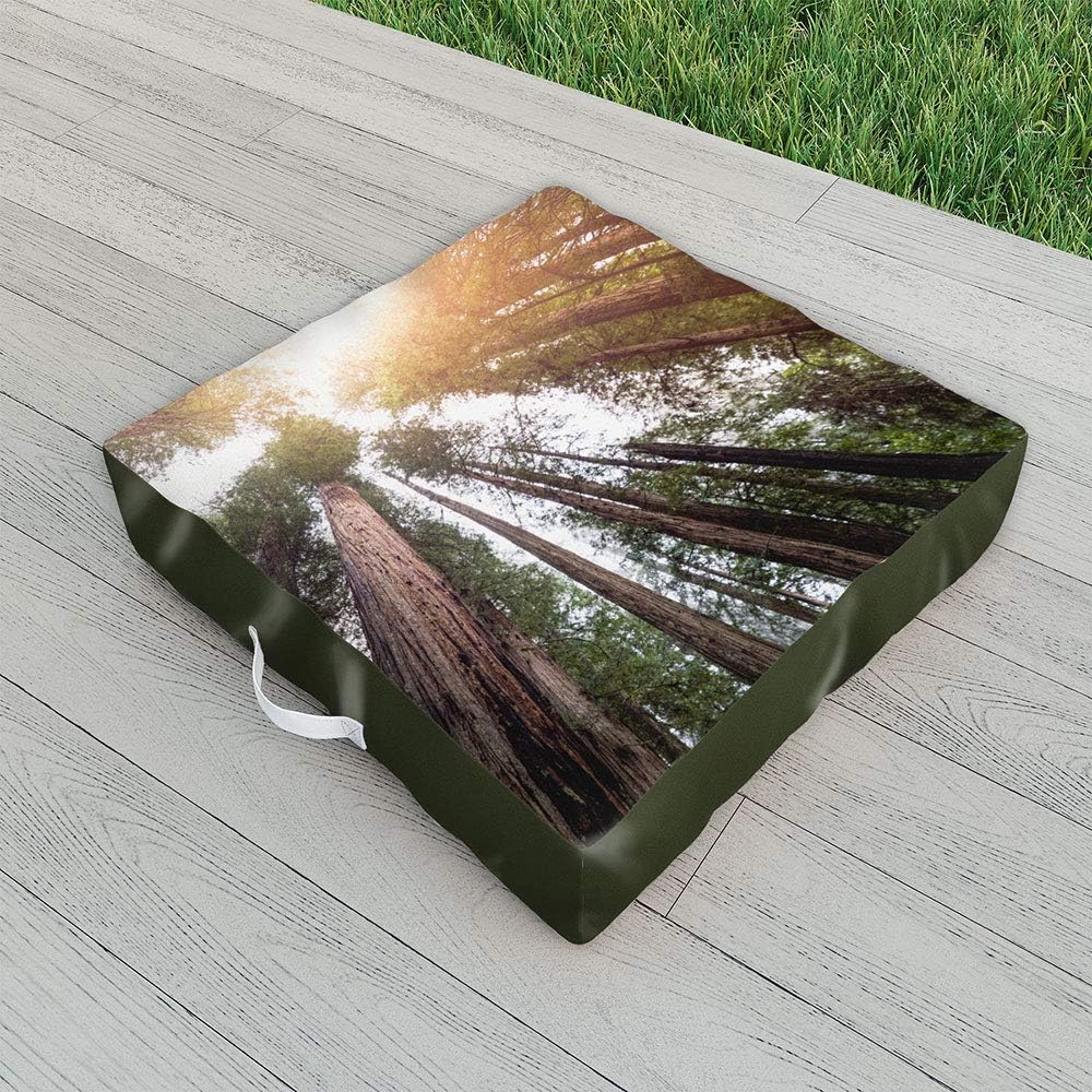 Society6 Nature Magik Tropical Waves Indoor/Outdoor Floor Cushion, 26" x 26"