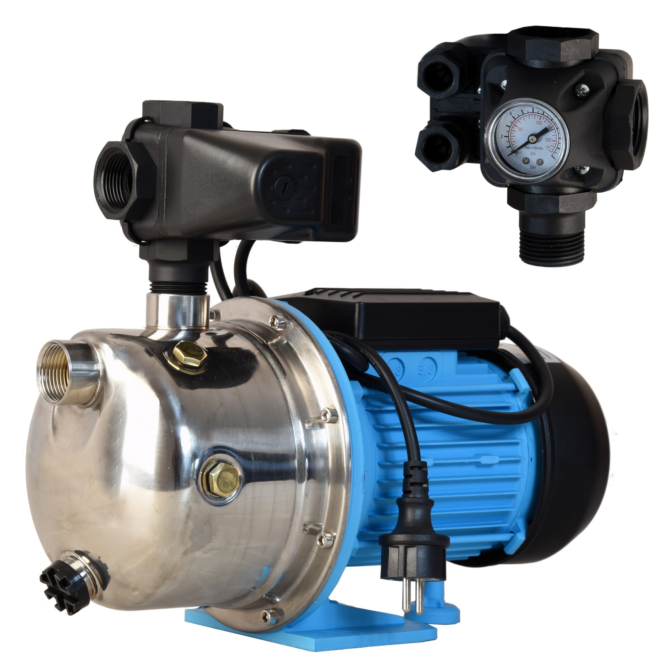 Pompa Hydroforowa JX 1100 (1100 W, 3600 l/h, max. podnoszenie 50 m) do Wody Nawadniania Ogrodu Z ZINTEGROWANYM OSPRZĘTEM