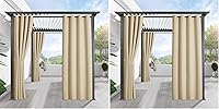 Vista 93 de RYB HOME - Cortinas opacas extraanchas para exteriores, impermeables, resisten el viento, 100 pulgadas de ancho x 84 pulgadas de largo, 1 panel