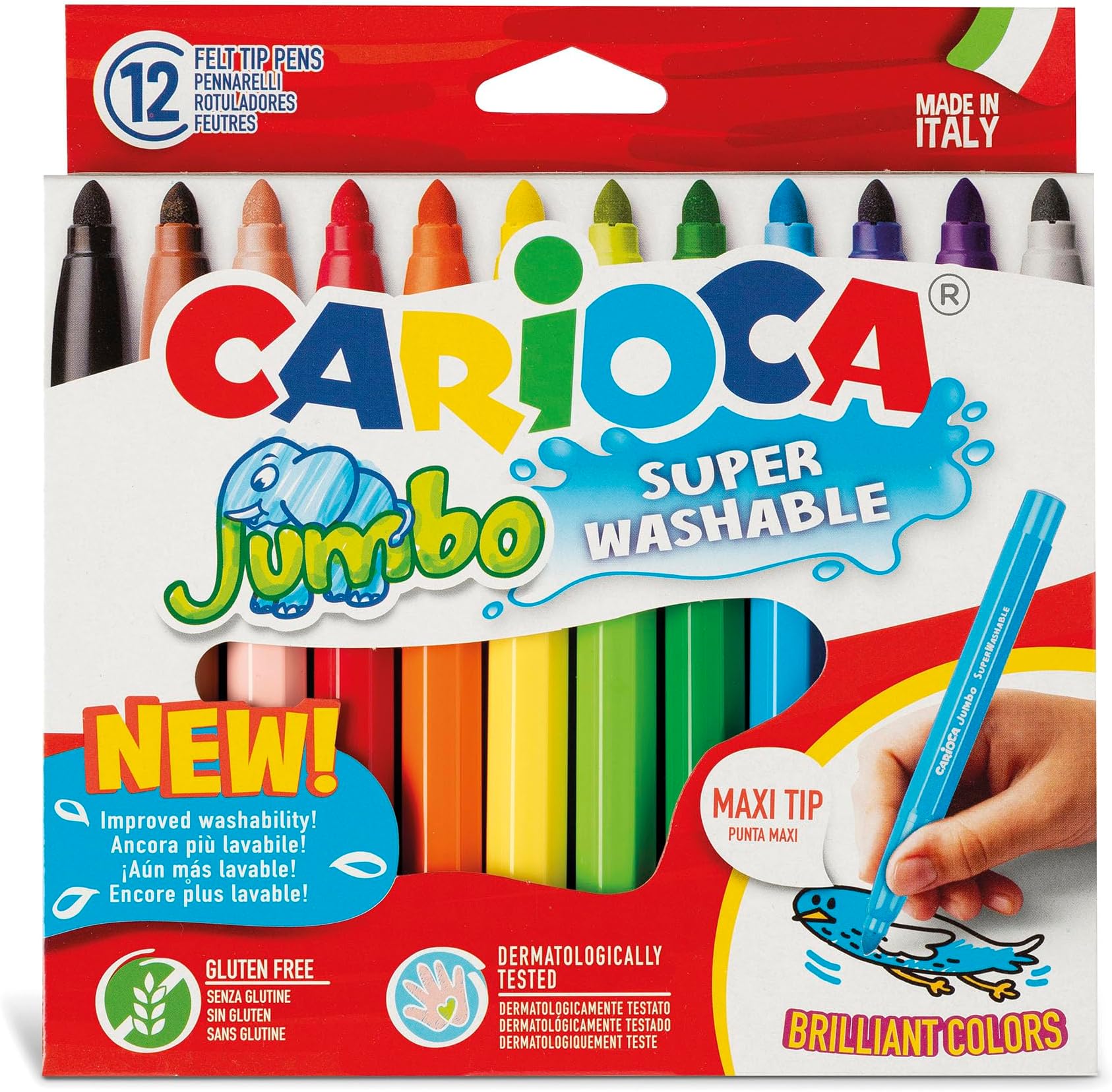 CARIOCAJumbo Box 12 Felt Tip Pens