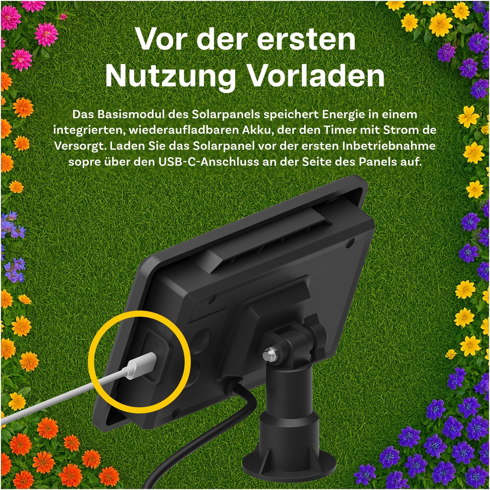 Smart WiFi Bewässerungscomputer von MMOBIEL – Solar- & USB-betriebene Automatische Bewässerungssteuerung - 30m Reichweite, Flexibler Bewässerungsplan, Wetterfest, Einfaches Setup für Garten & Rasen
