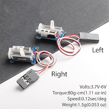 2pcs 1.5g Micro Servo Linear Digital Servo Fast Response Linear Actuator for 3D Flight Crafts Indoor Aircraft Small RC Plane
