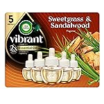 Air Wick Plug In Scented Oil Refills, Sweetgrass + Sandalwood, Air Fresheners for Home Long Lasting, Room Fresheners,Air Freshener Plug In, Essential Oils, Home Essentials for Small&Large Spaces,5 ct