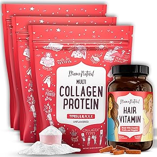 Buy 3 Multi Collagen Protein & get 1 Hair Vitamin Free - Hair Growth & Collagen Bundle for Skin, Hair & Nails - Premium Ha...