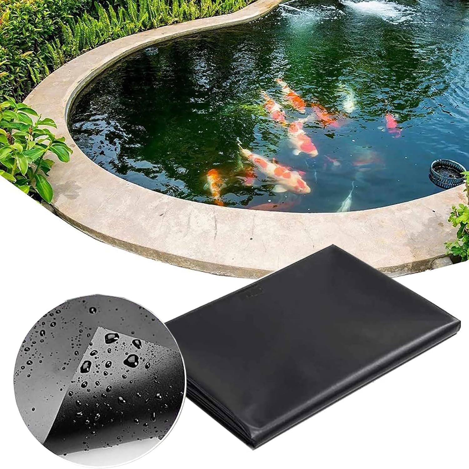 HDPE Pond Liner, 0.4mm Koi Ponds Liners Water Garden Non