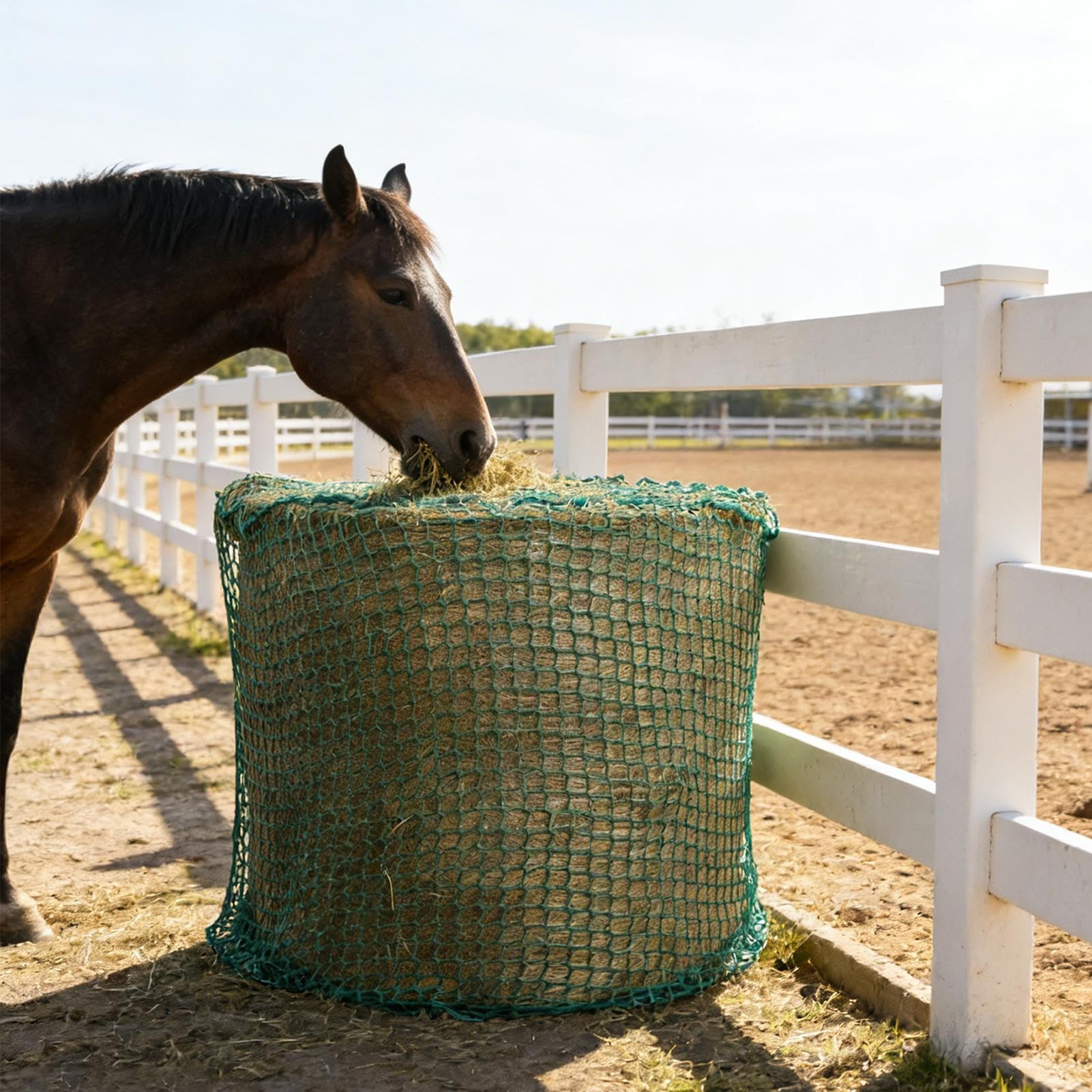 Red para Heno Organizador De Alimento Para Caballos | Bolsa de Almacenamiento de Heno para Cabras para Cuadras Corrales Granjas Ranchos Escuelas de Equitación y Entrenadores