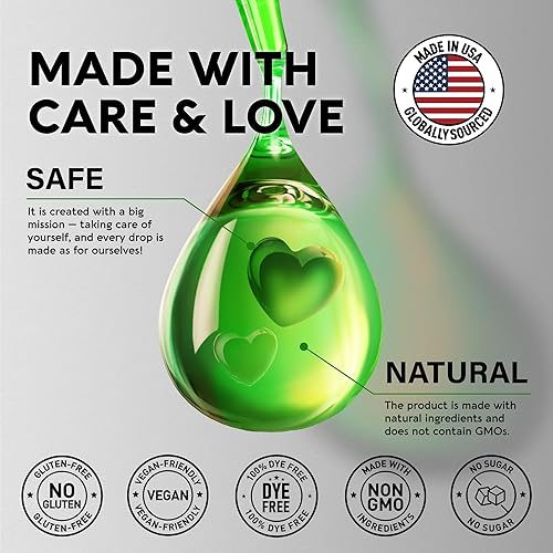 Miniatura 4 de Gotas líquidas veganas de clorofila  Oxígeno y Energía, Limpieza de la Piel  Fabricado en Estados Unidos Calidad de confianza  Desodorante natural y