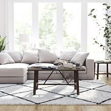 Merrick Lane Mabel Trestle X-Frame Coffee Table, Rustic Farmhouse Solid Wood Coffee Table, Dark Gray