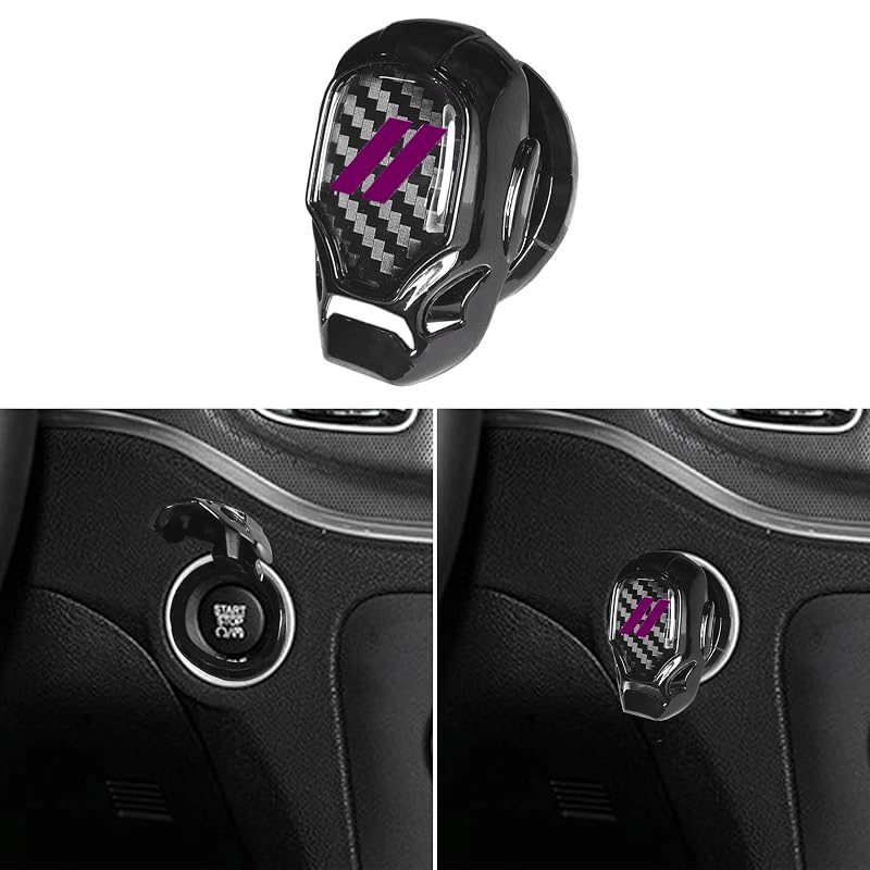 Capa protetora para botão Start/Stop YOSRTER para Dodge Challenger, Charger, Durango e Journey – acabamento roxo