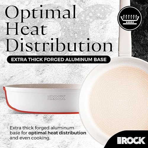 Miniatura 8 de THE ROCK SOHO - Sartén antiadherente de cerámica de 11 pulgadas, no se pega, nunca se deforma, dura más tiempo, sartén no tóxica con mango