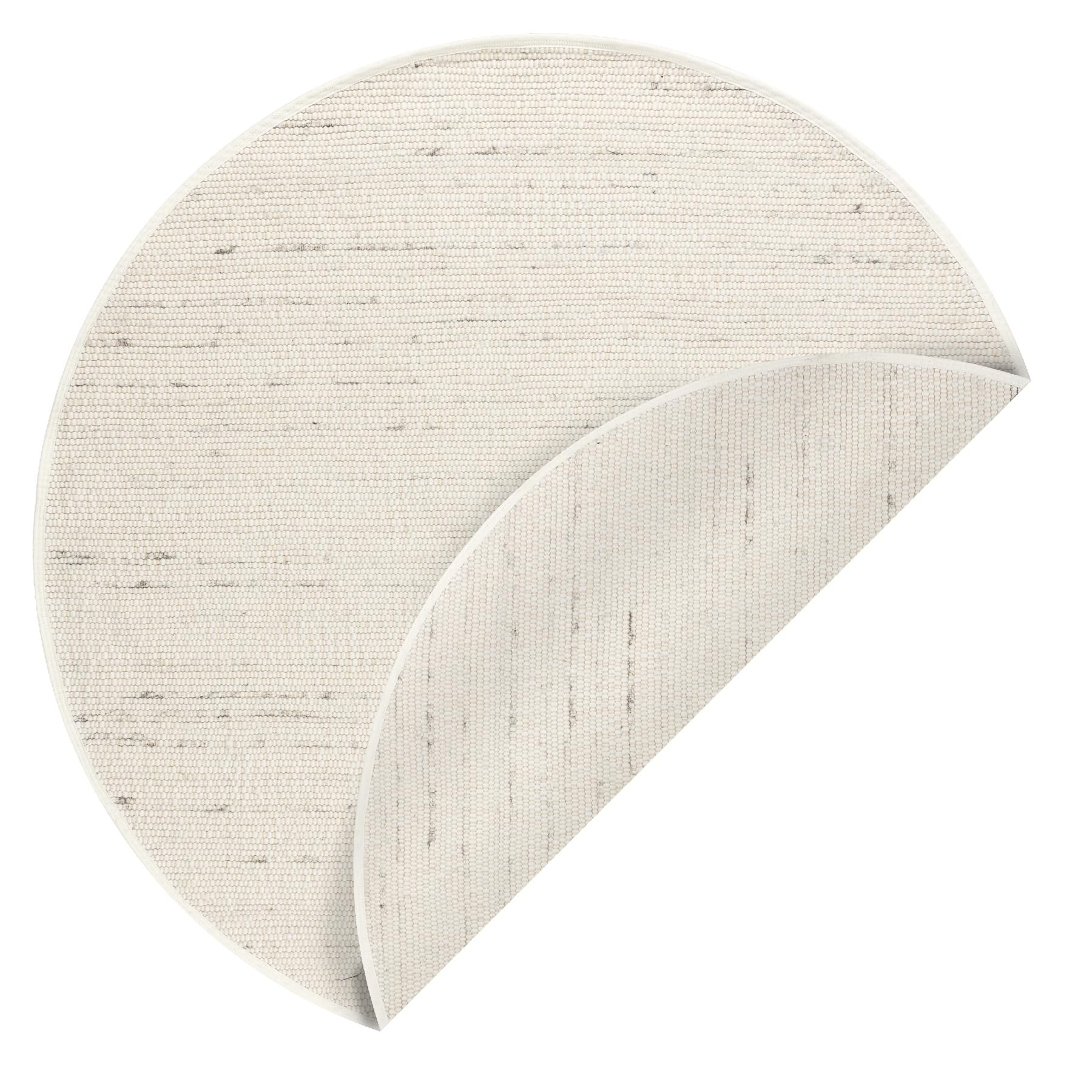 Tapis cercle blanc et gris en laine 160 cm rugsx Nepal