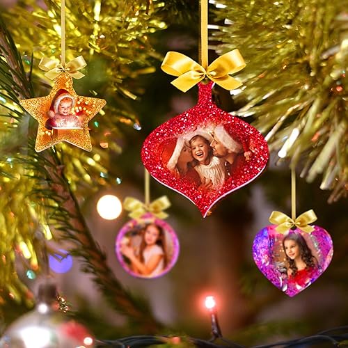 Miniatura 2 de Juome Moldes de resina de Navidad de silicona, 2 juegos de moldes de silicona para fundición de resina epoxi con 12 formas diferentes de cavidades,