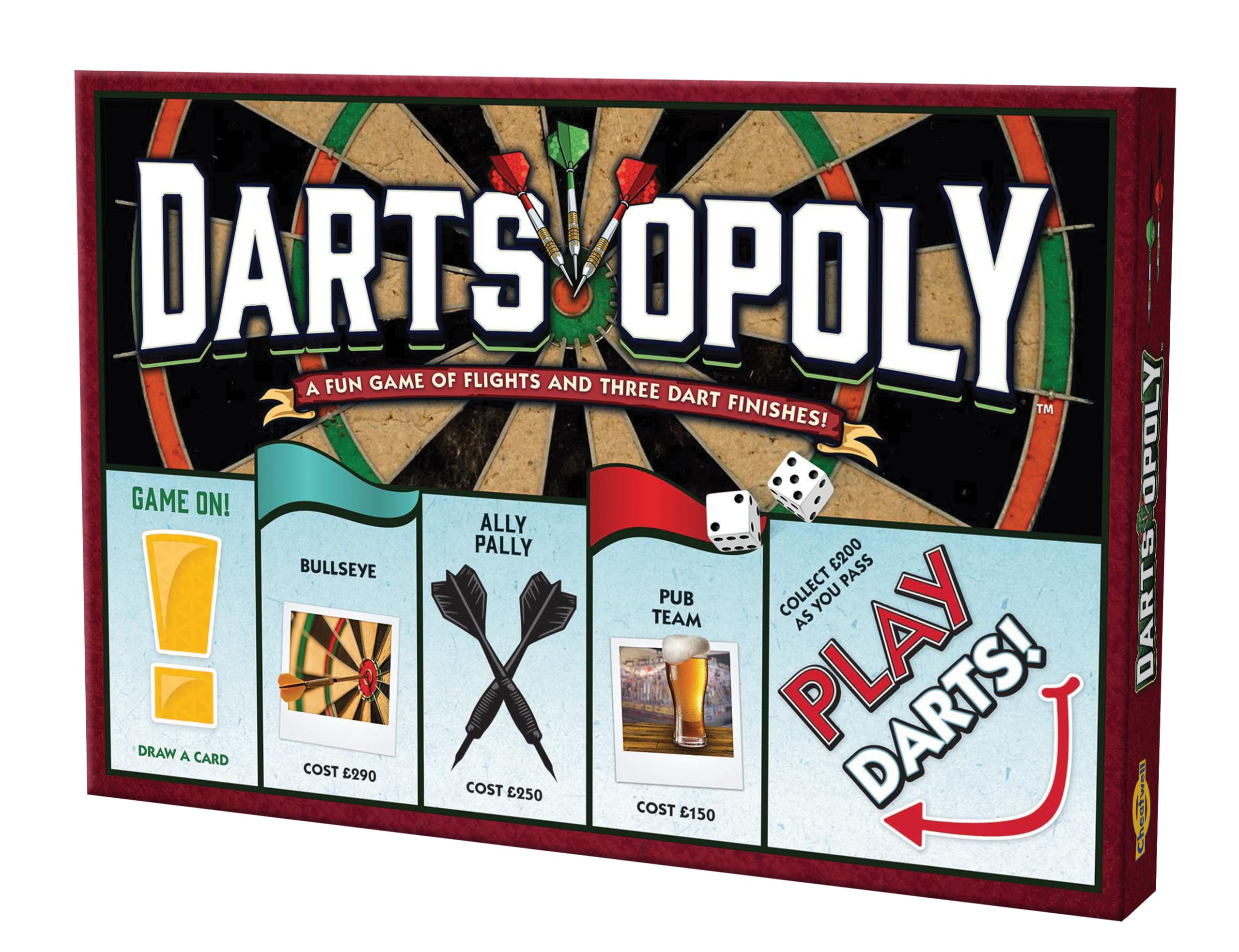 Cheatwell Games Darts-Opoly Board Game – The Property Trading Game for Darts Fans – Buy Clubs, Build Arenas, Hit Big Finishes – 2-6 Players, Ages 8+