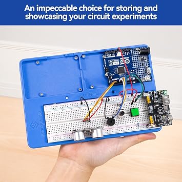 SunFounder RAB Holder for Raspberry Pi Breadboard Holder 5 in 1 Base Plate Compatible with Arduino Uno R4 Minima/WiFi/Uno/Mega, Raspberry Pi 5 4B 3B+ 3B 2 Model B and 400 800 Points Breadboard