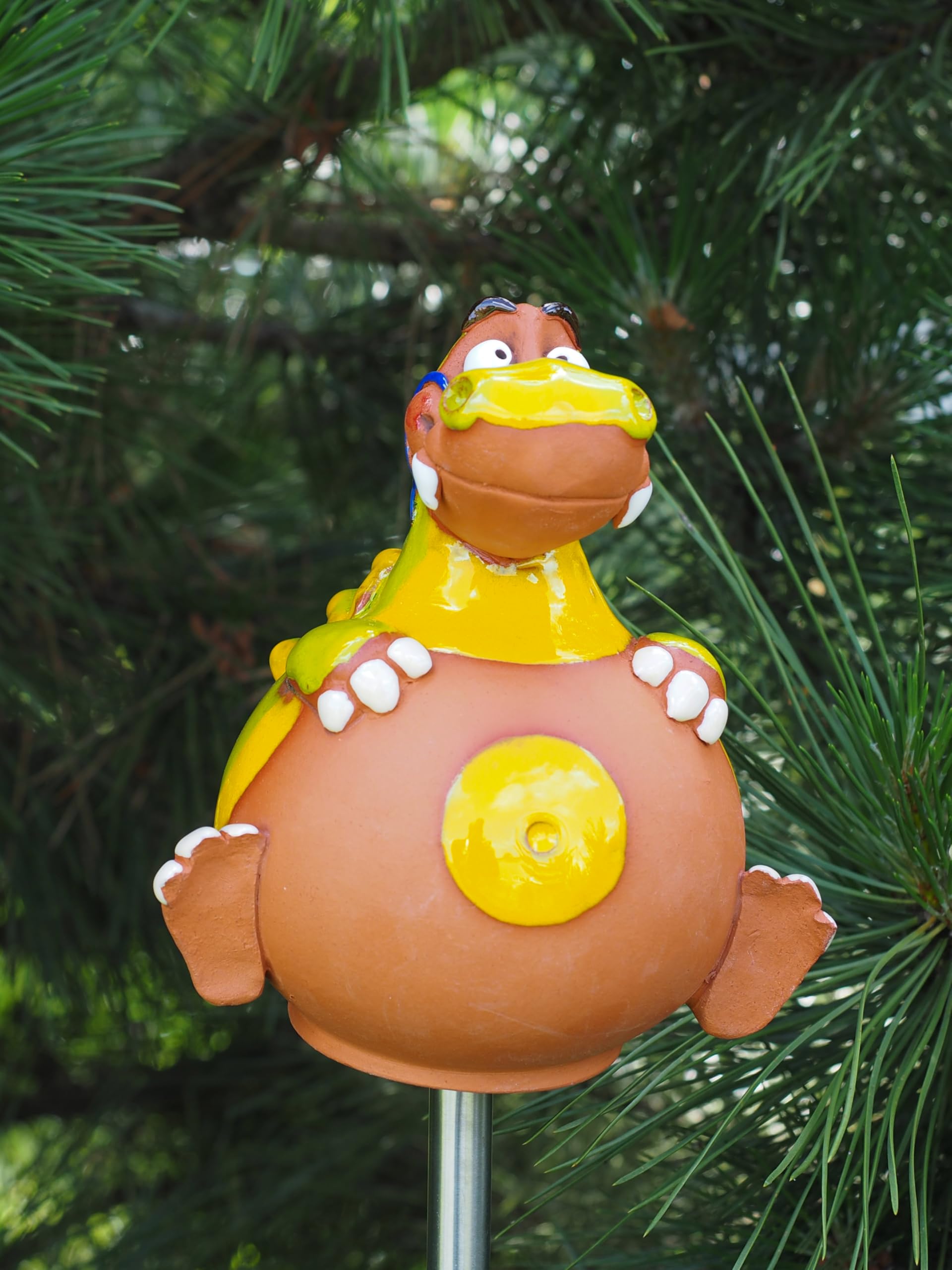 Decoration Jardin Exterieur Statue en Céramique - Deco Extérieur - Figurines pour Jardin - Faite à la Main, Résistant au Gel, Cadeau Unique pour Les jardiniers
