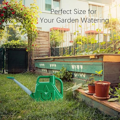 Miniatura 5 de XXXFLOWER Regadera para plantas al aire libre, latas de agua ligeras de resina de lujo con cabezal de rociador desmontable, maceta de riego para