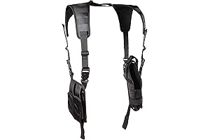 UTG Deluxe Vertical Shoulder Holster - Comfortable Shoulder Holster Fits Most Full-Sized Pistols