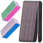 Nail File and Buffer Set, 4 Way Nail Buffers Shine Kit Professional Nail Files for Natural Nails Manicure Filer Filing Polishing Buff Nail Care Smoother Buffing Fingernail 100/120/240/600/3000 Grit