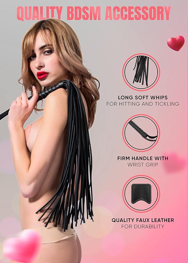 DERINODEM Adult Whip Riding Crop for Bedroom Black Faux Leather by DERINODEM - Image 2