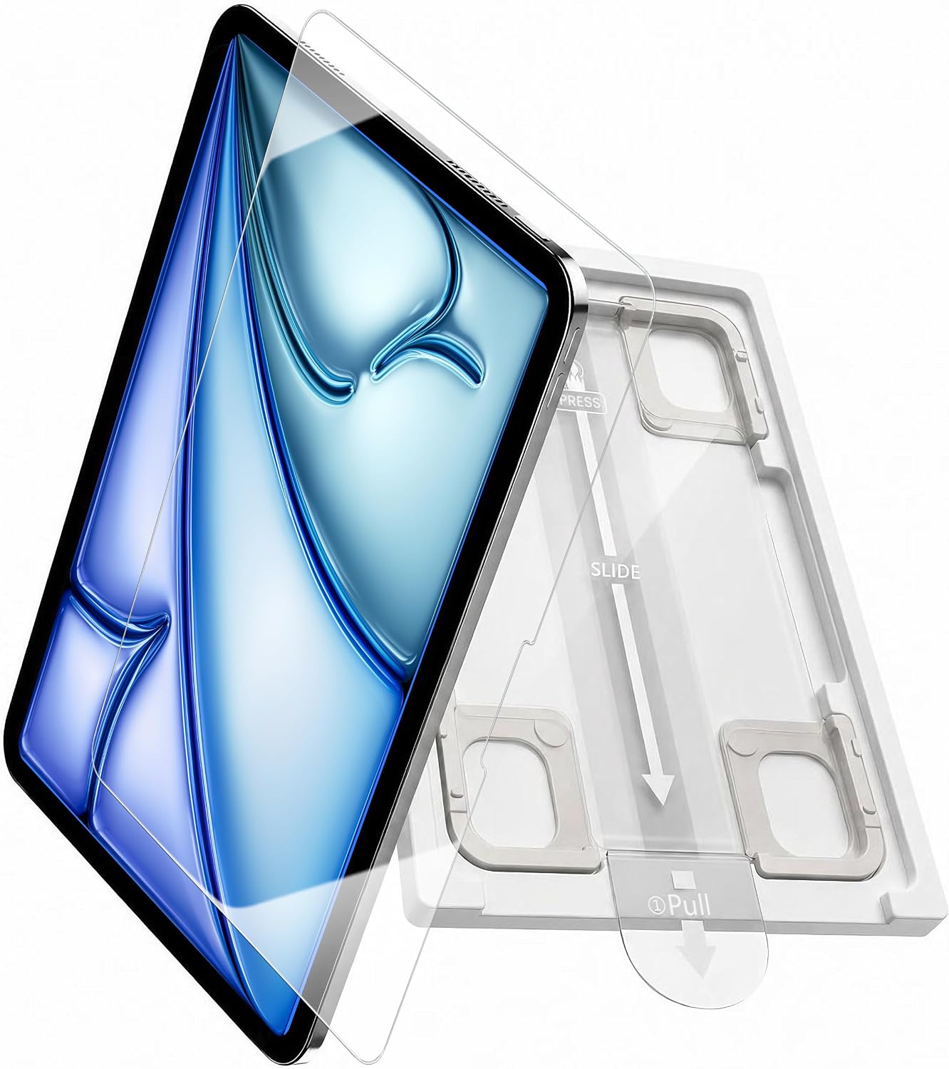 Nillkin Screen Protector for iPad Air 11 Inch M4/M3/M2 (2026/2025/2024), 9H High Aluminum Tempered Glass with Easy-Install Tray, 93% HD Clarity, Apple Pencil Compatible, Case Friendly, Bubble Free