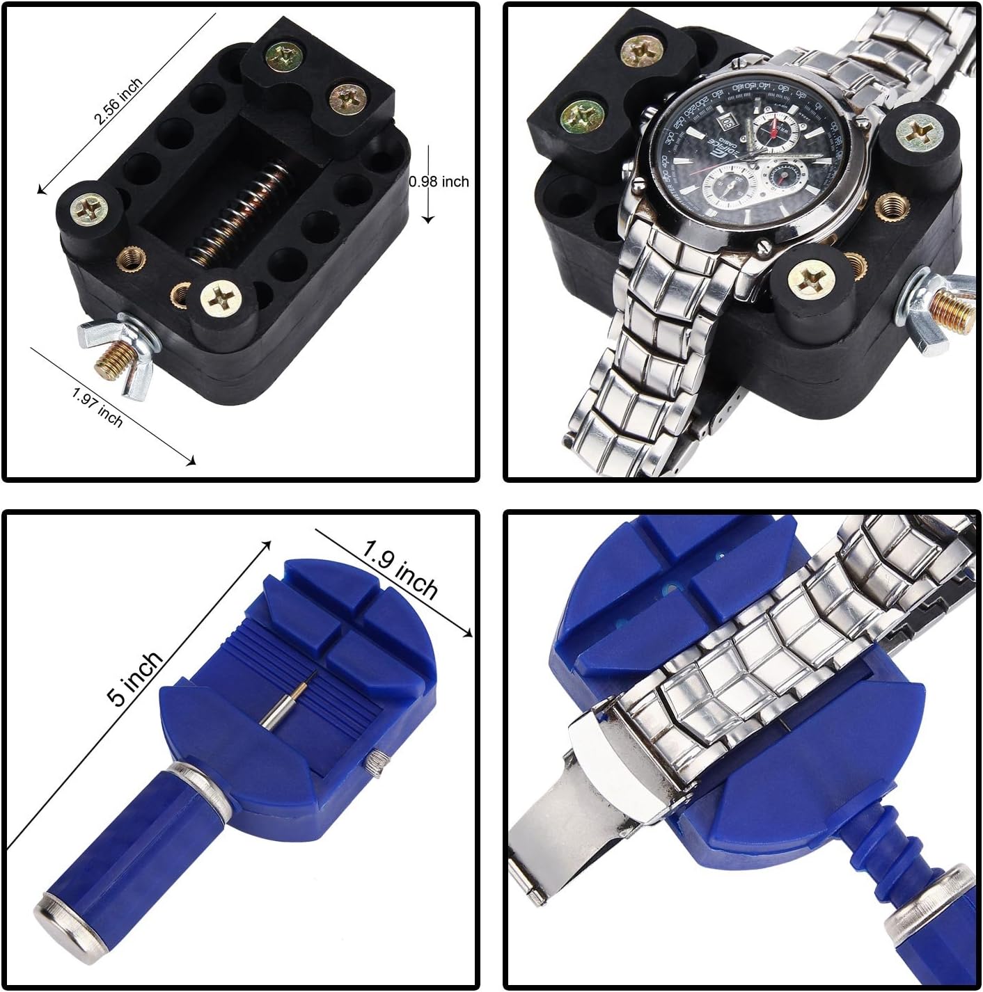Watch Repair Tool Kit, Danibos Watch Repair Tool Set Case Opener Watch Link Remover Spring Bar Tool Set. (24pcs)